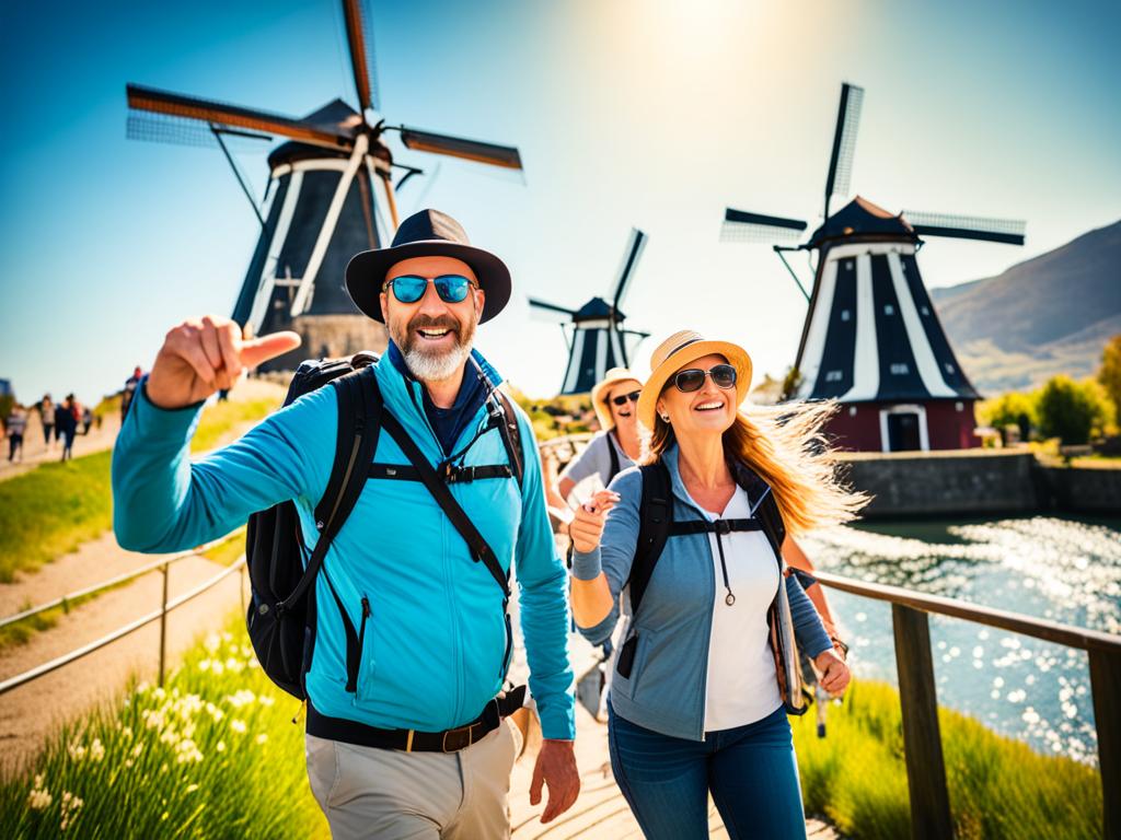 Besucher auf geführter Tour in Zaanse Schans