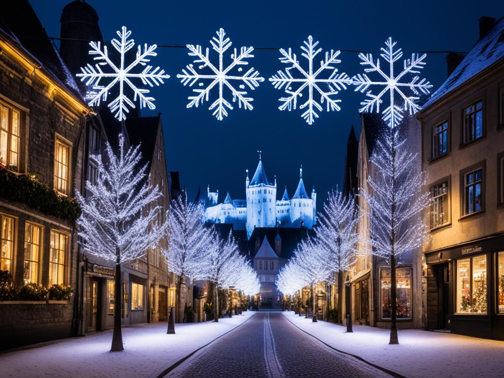 Valkenburg mit Weihnachtsbeleuchtung