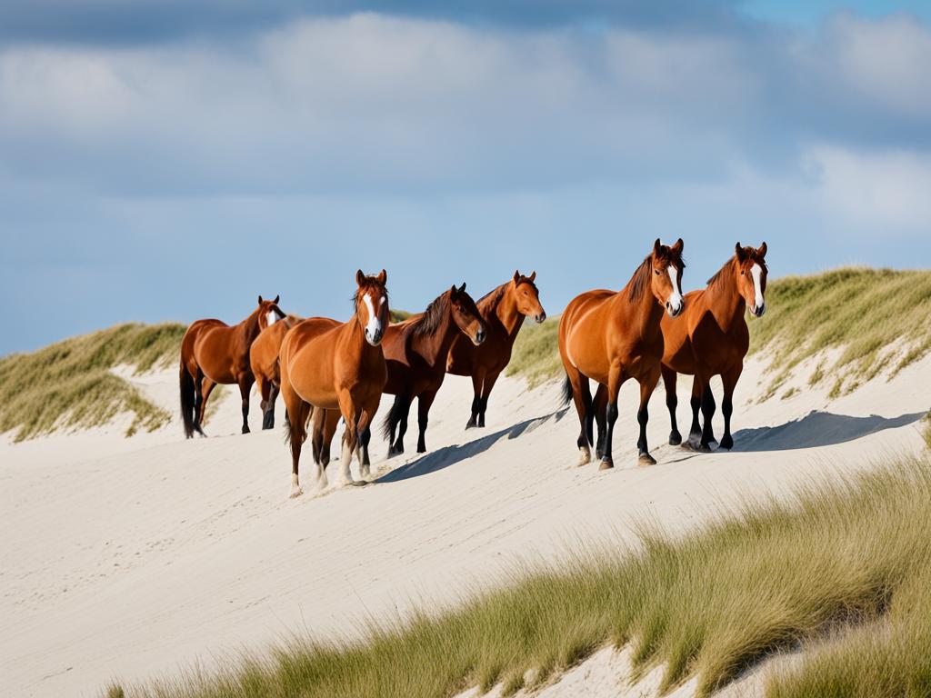Wildpferde Texel im Dünenparadies