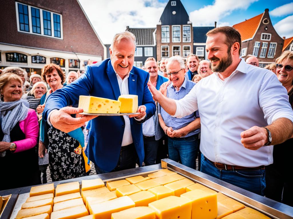 Zeremoniell beim Käsewiegen im Waaggebouw