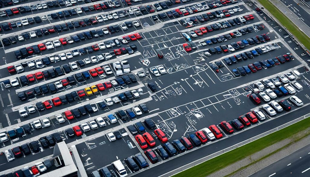 Parkplätze am Amsterdam Flughafen