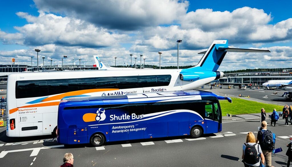 Shuttle Bus am Flughafen Amsterdam