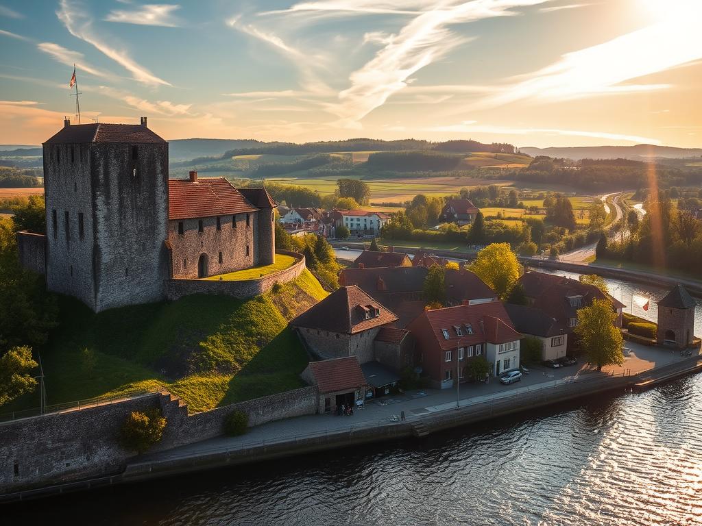 Bronkhorst historische Burg und IJssel