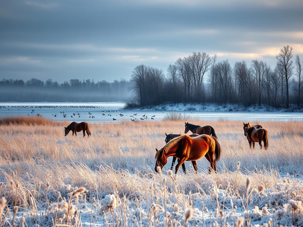 Winter in den Oostvaardersplassen