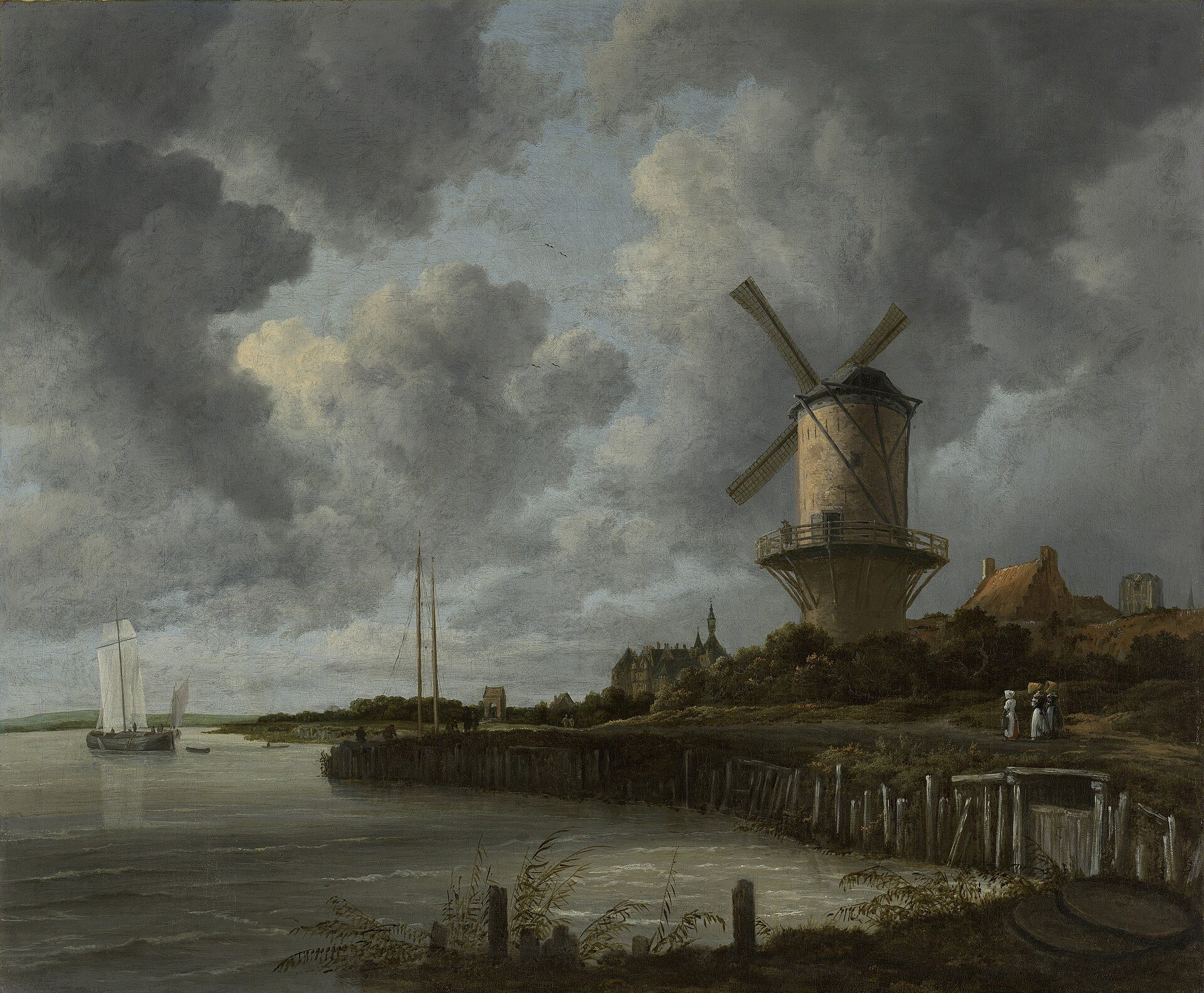 Gemälde von Jacob van Ruisdael: Die Mühle bei Wijk bij Duurstede, um 1670