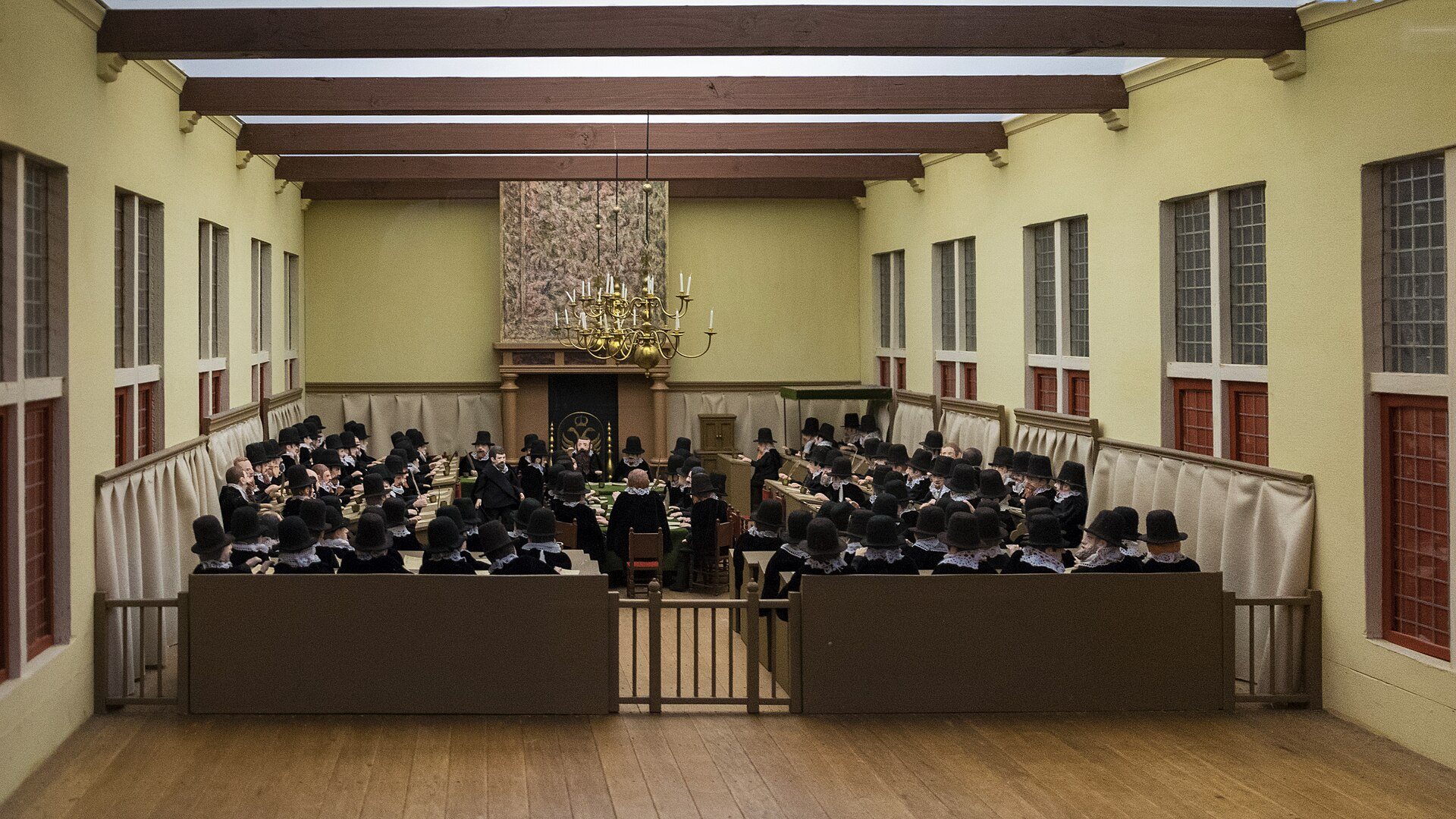 Modell der Synode von Dordrecht 1618/19 in der Grote Kerk in Dordrecht