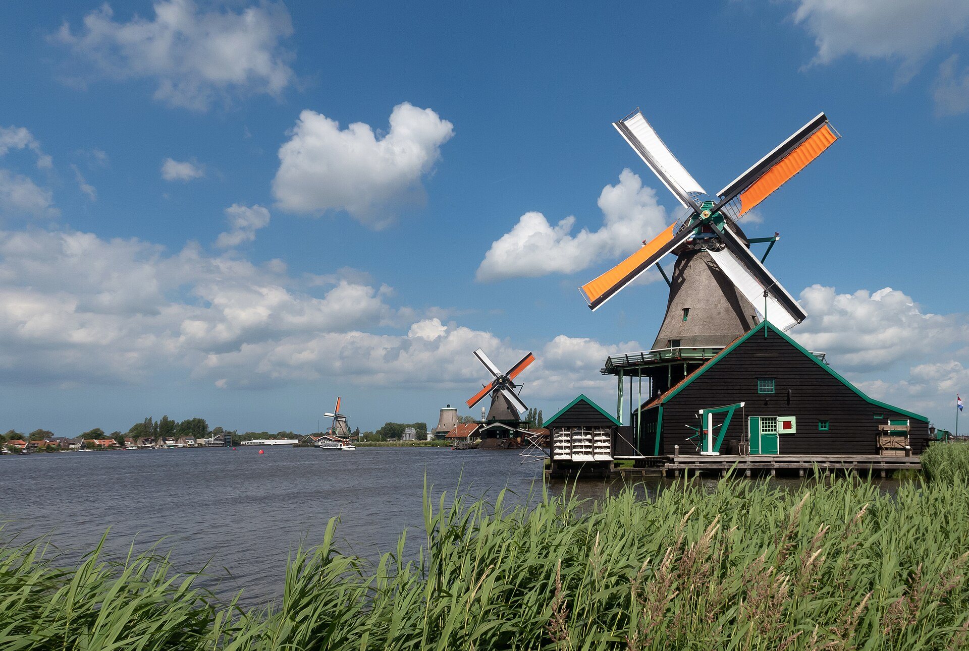 Farbmühle De Kat an der Zaan in der Zaanse Schans
